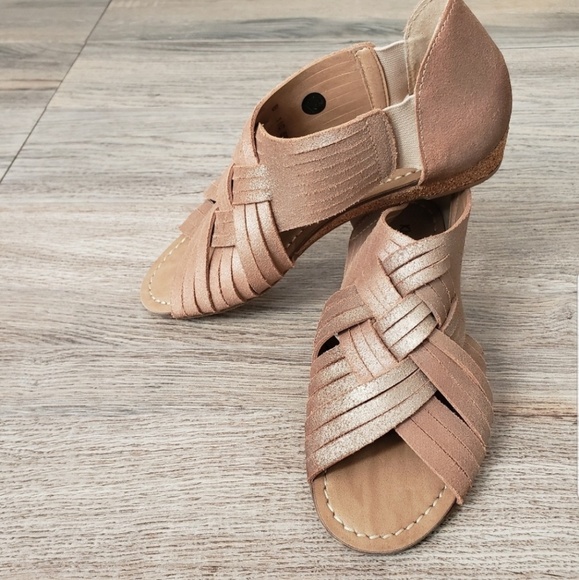 Anthropologie Shoes - NEW {Anthropologie} Klub Nico | Gold Wedge Sandals